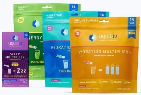 Liquid I.V. Hydration Multiplier Electrolyte Drink Mix, Strawberry - 6 stick packs, 96 g